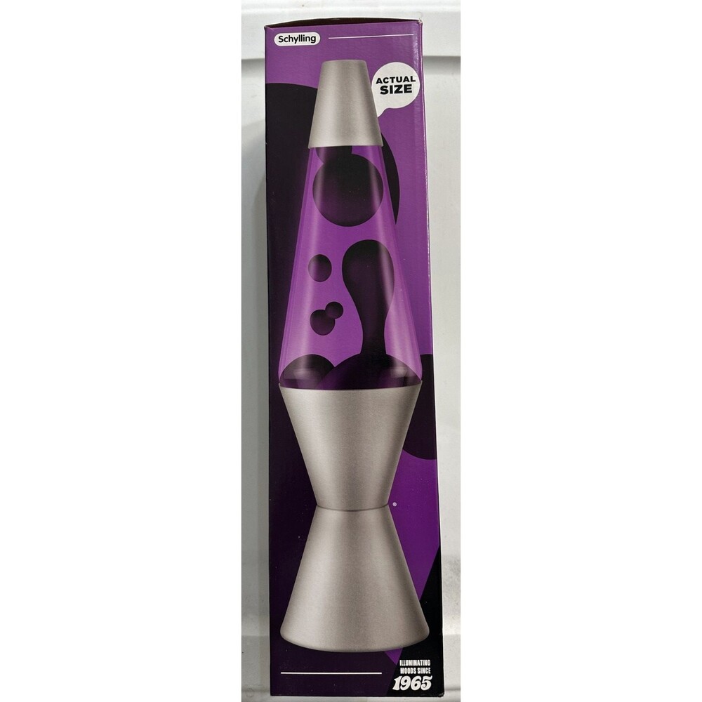 The Original Mood Changing Lava Lamp 14.5" Black Flowing Lava/Purple Liquid